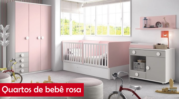 Fotos de quartos de bebê rosa
